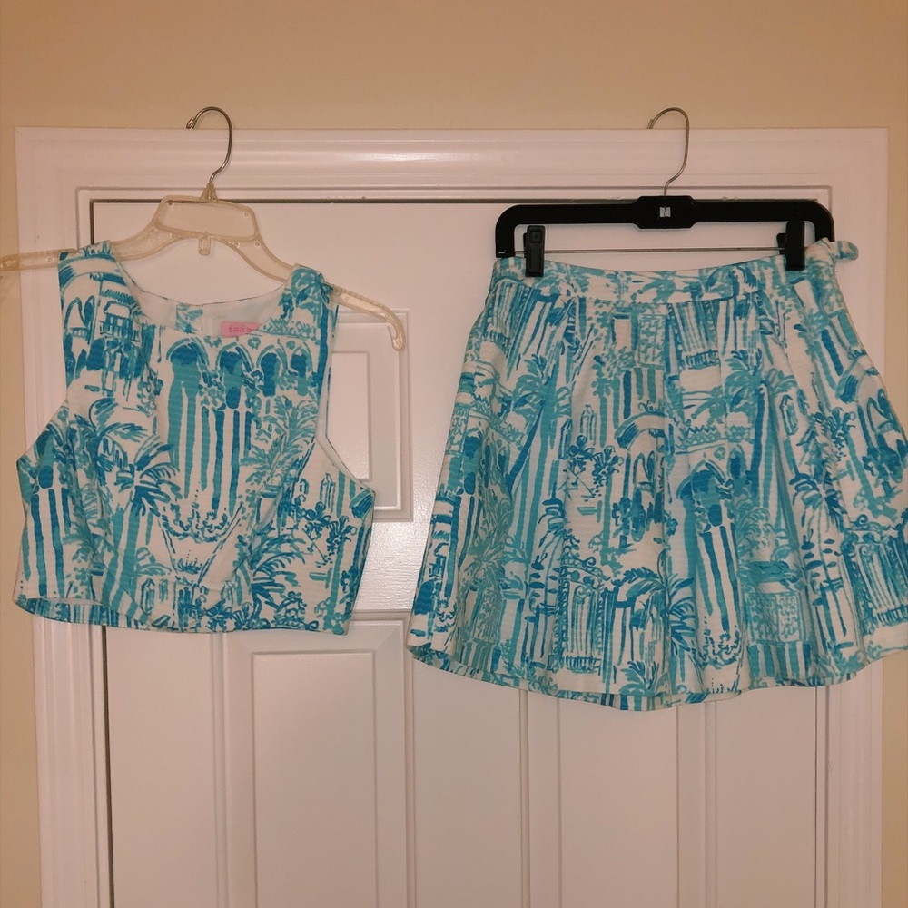 Lilly Pulitzer two piece skirt set 💙